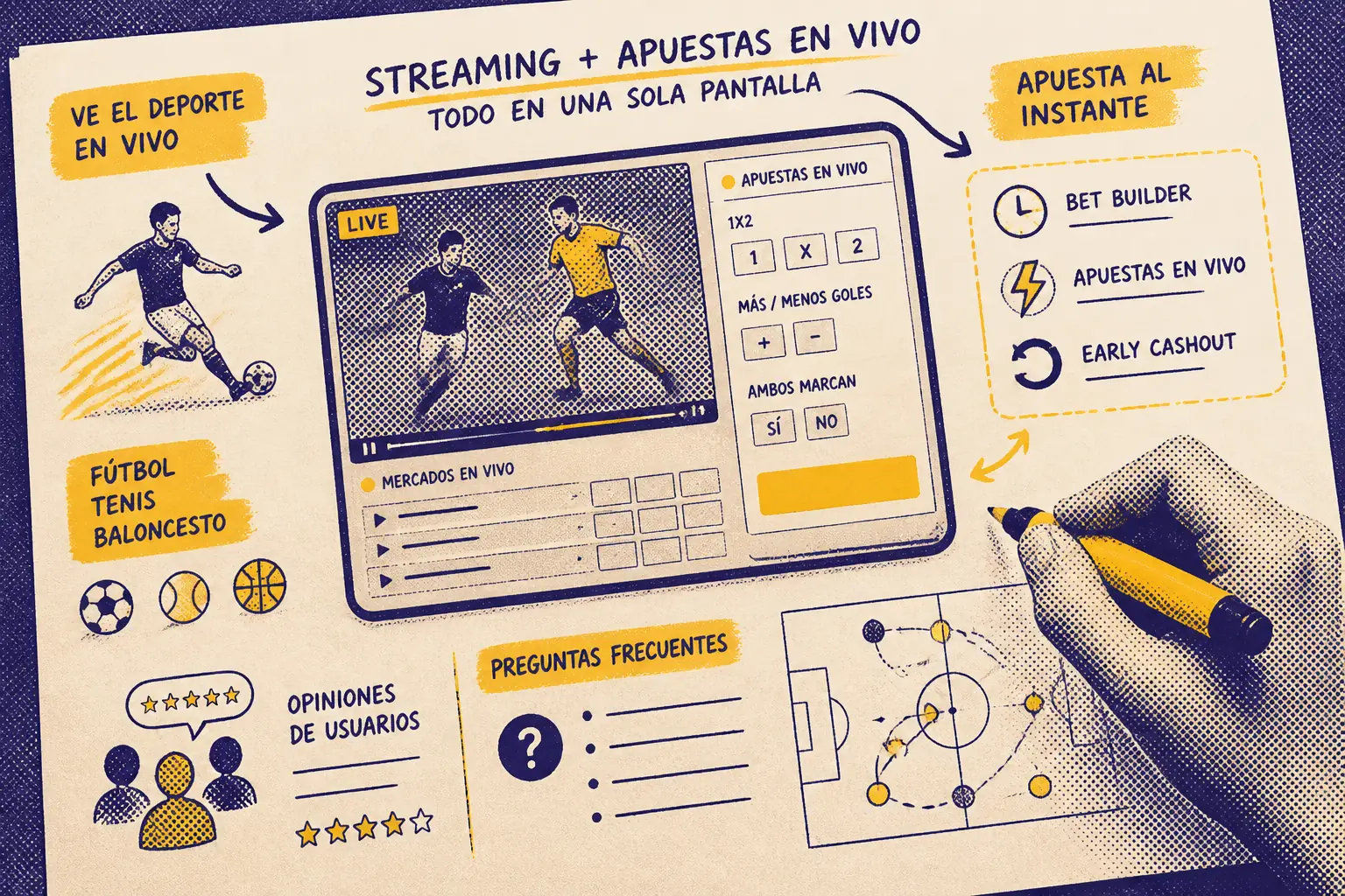 Sportuna Streaming: ve el deporte en vivo y apuesta al instante visual guide for Sportuna